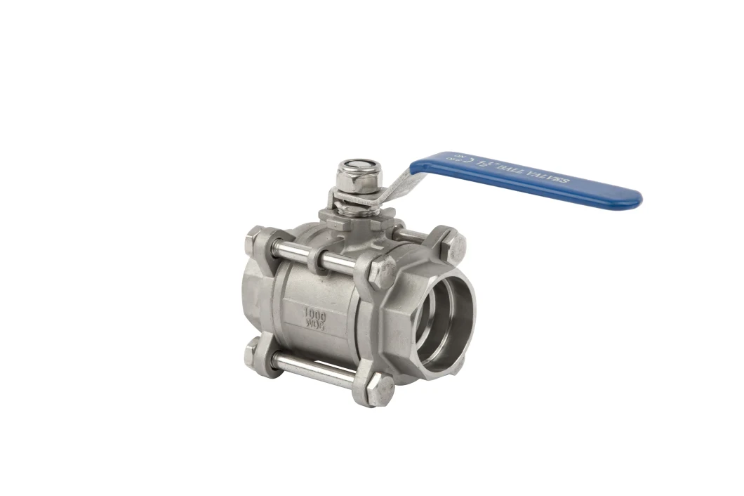 3PC Full Port Stainless Steel Thread Ball Valve 2000wog Floating