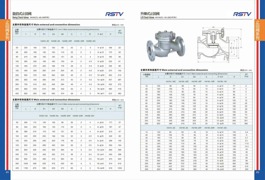 API/JIS/DIN Swing Check Valve Factory Derect Sell 150/300/600/900lb Wcb/CF8/CF8m